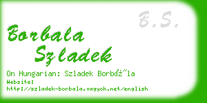 borbala szladek business card